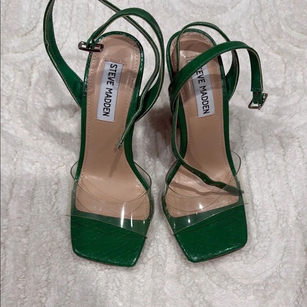 Steve Madden Green Strappy Heels